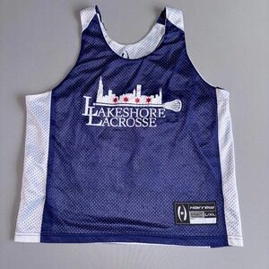 Harrow Lakeshore Lacrosse Jersey  Women L /XL Blue White Athletic Mesh USA Team
